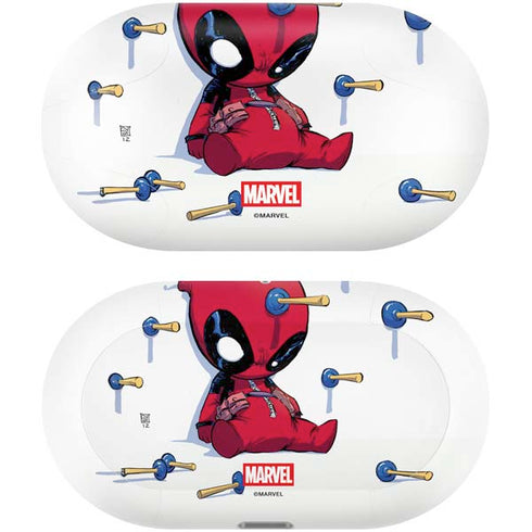 Marvel Deadpool Babypool Playing Galaxy Buds Plus Skin